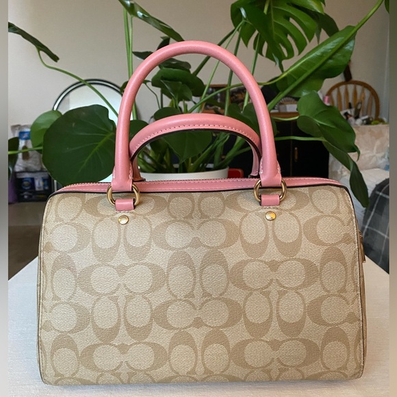 Coach Beige and Pink Women's Bag - Picture 6 of 9
